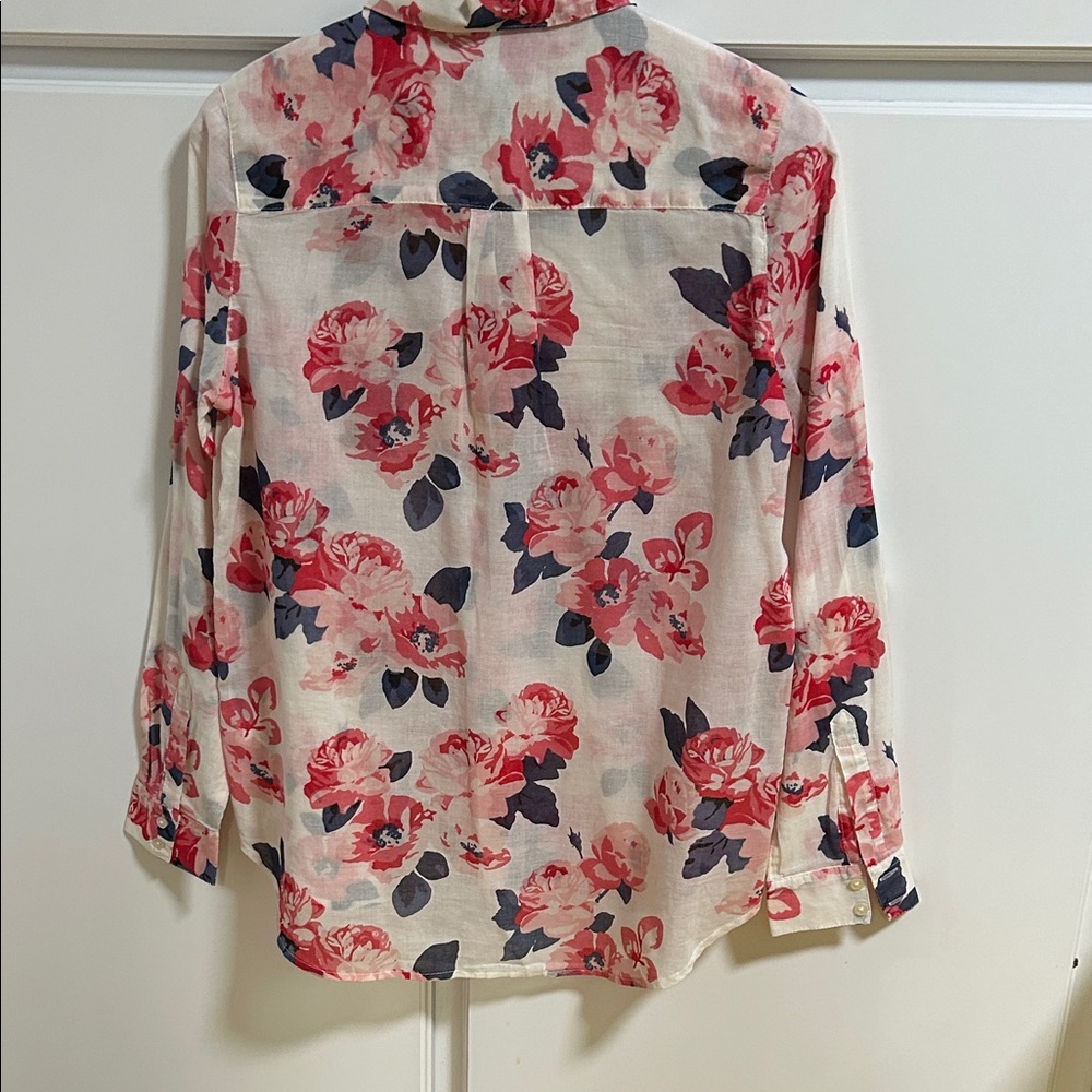 GAP Floral Button-Up Shirt - Pink and Navy - Picture 5 of 6